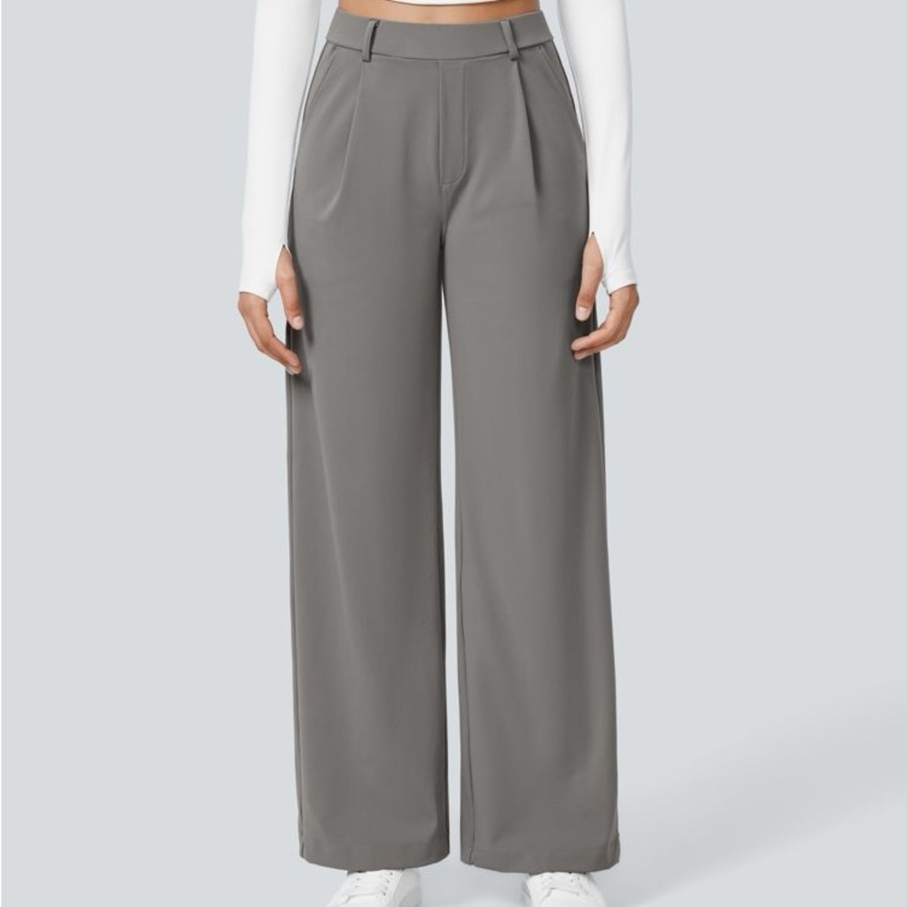 Halara High Waisted Pocket Straight Leg Work Pants